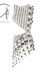 SWAYING/KNIT Embroidered Crochet Tank Top with Bandeau SW22SST58 White/Black